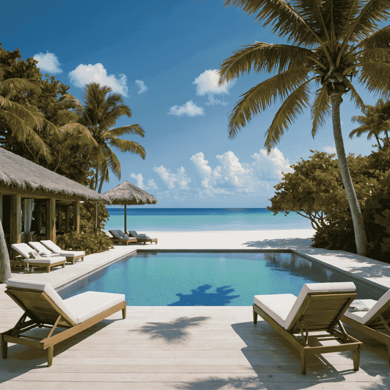 Elegant beachfront villa with private infinity pool overlooking the crystal-clear Caribbean Sea at The Sanctuary at Parrot Cay