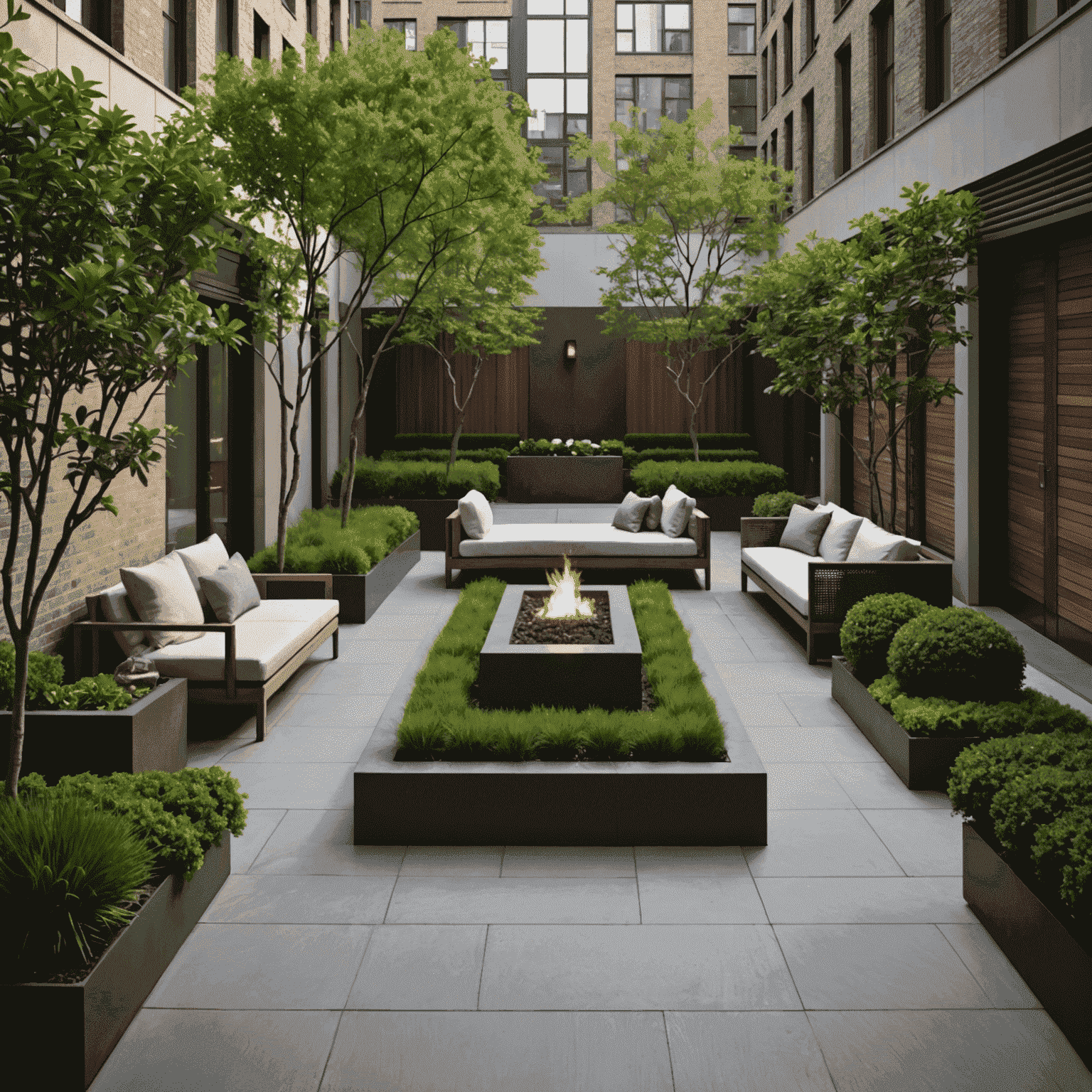 Mandarin Oriental's sleek and modern courtyard garden